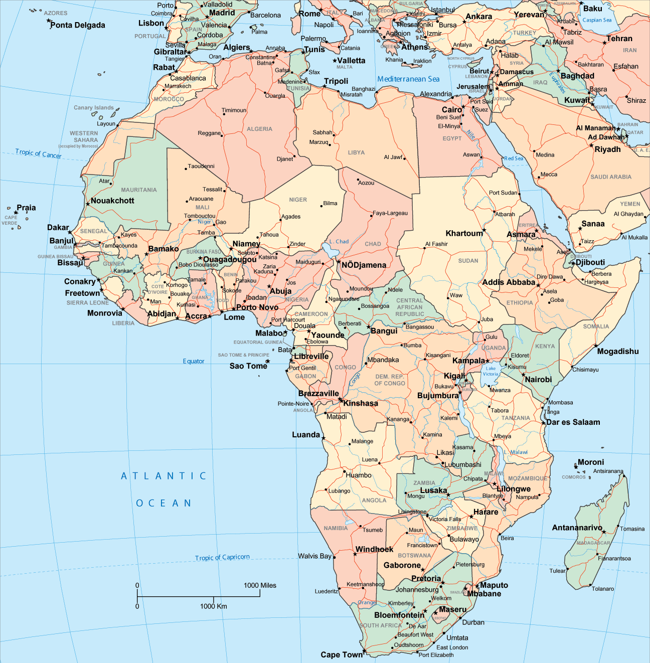 karte von afrika sudan