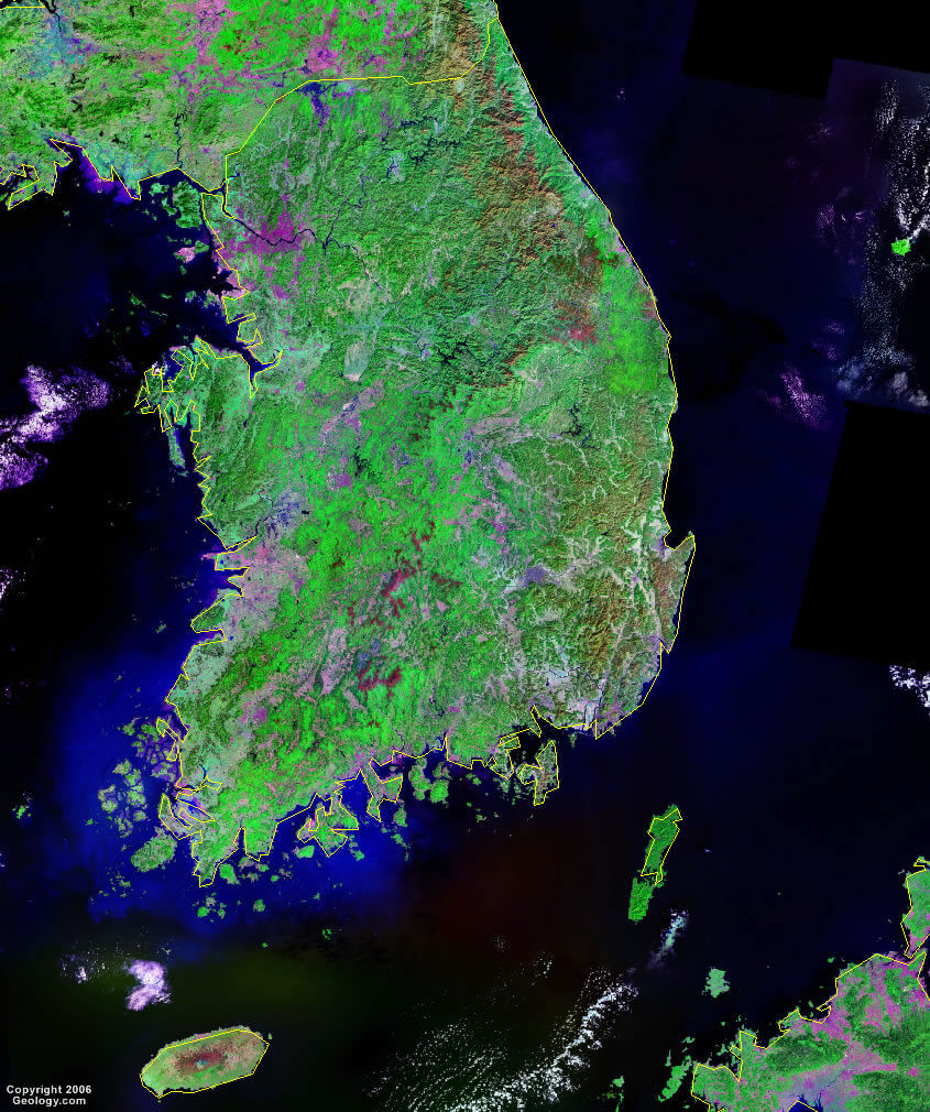 satellit bild von sudkorea
