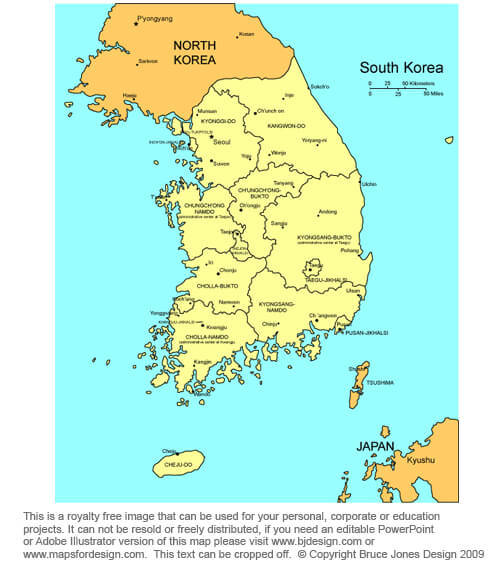 sudkorea stadte karte