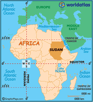 sudsudan afrika karte