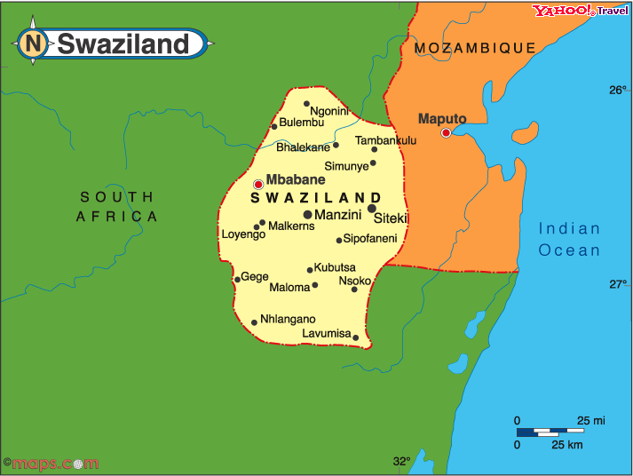 swasiland karte sudafrika