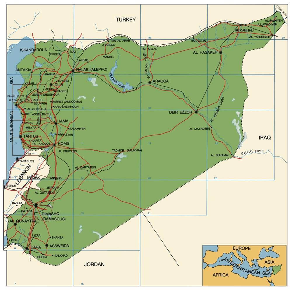 syrien strase karte