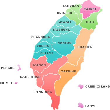 taiwan regionen karte