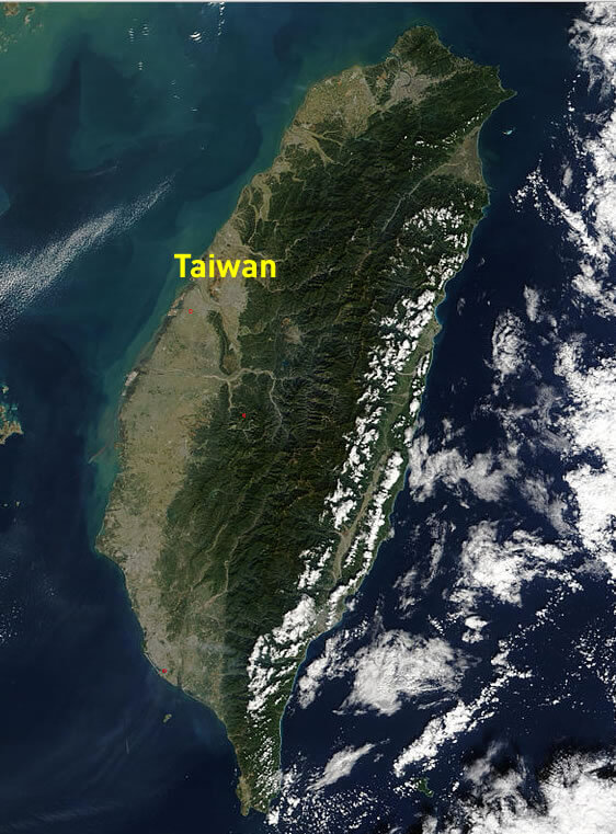 taiwan satellit bild karte