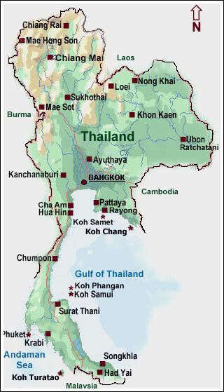 thailand karte