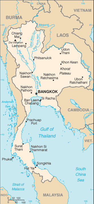 Thailand politisch Map