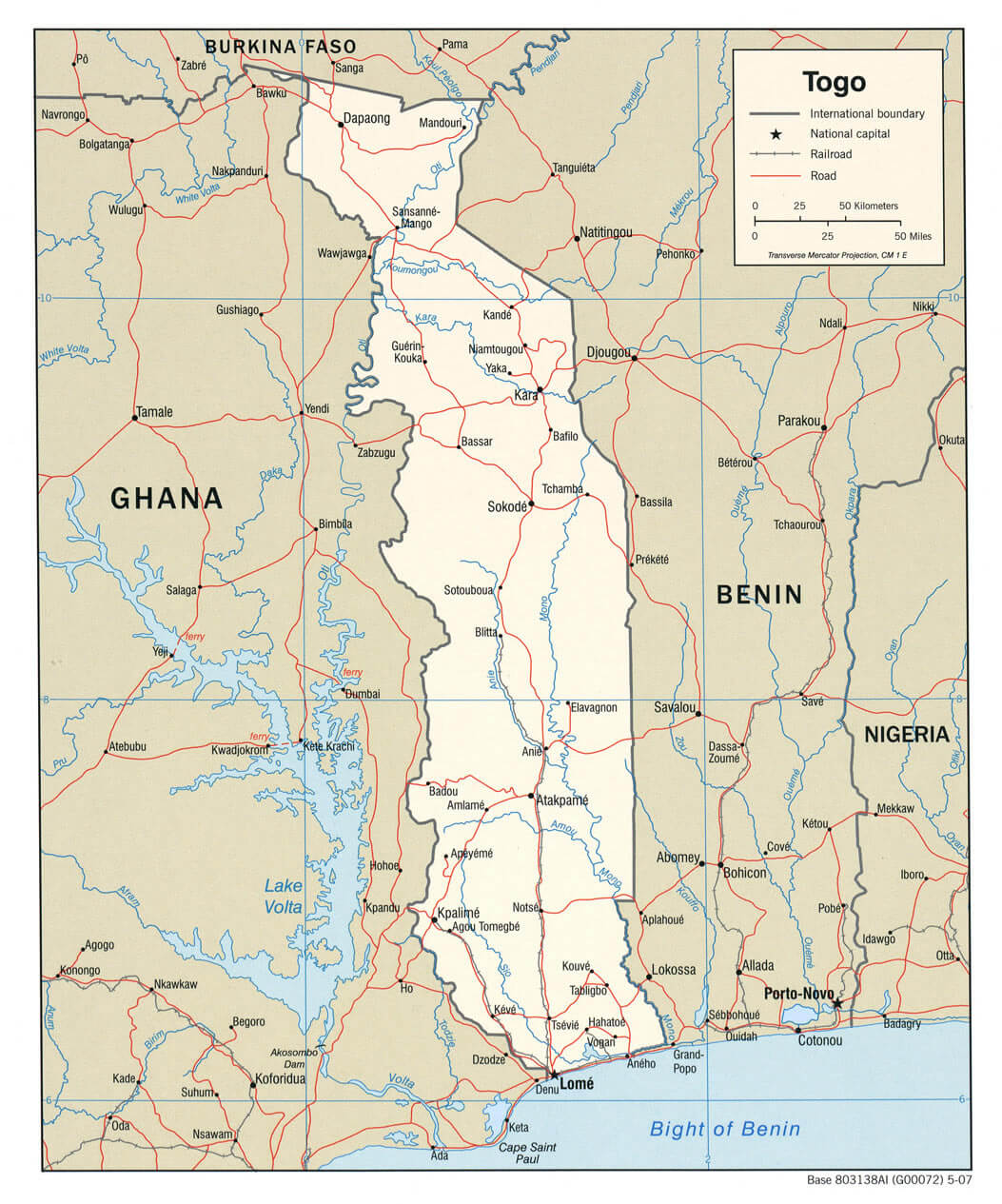 Togo linderung karte