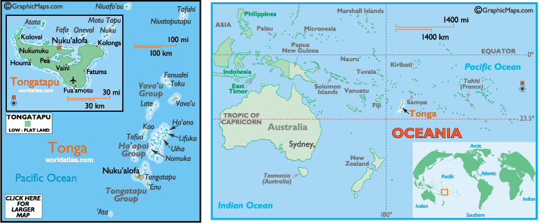 karte von Tonga