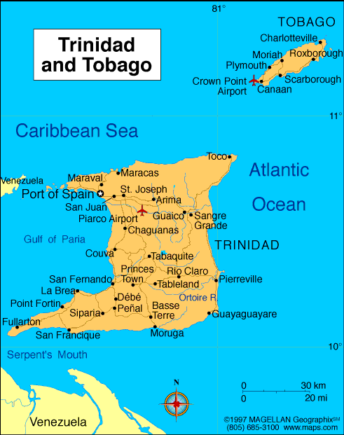 trinidad tobago karte