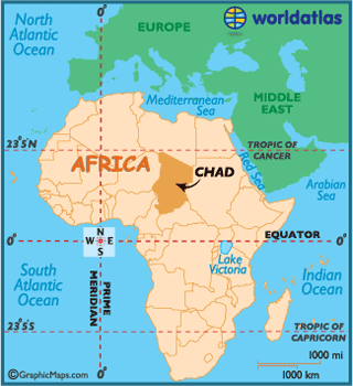 tschad karte afrika
