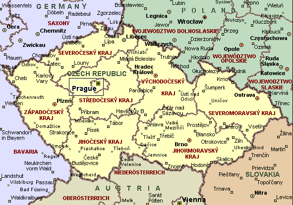 karte von tschechisch republik