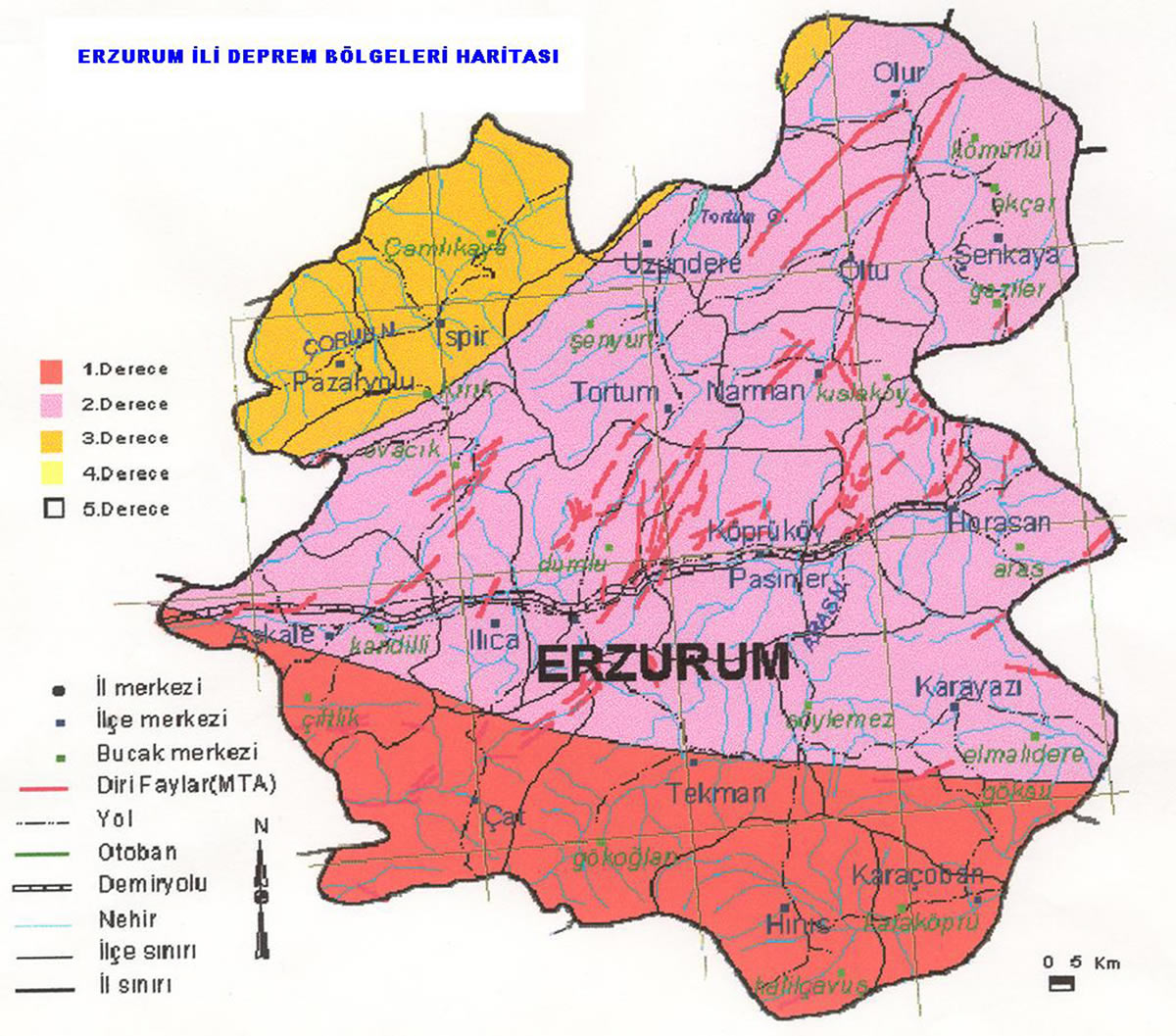 erzurum erdequake karte