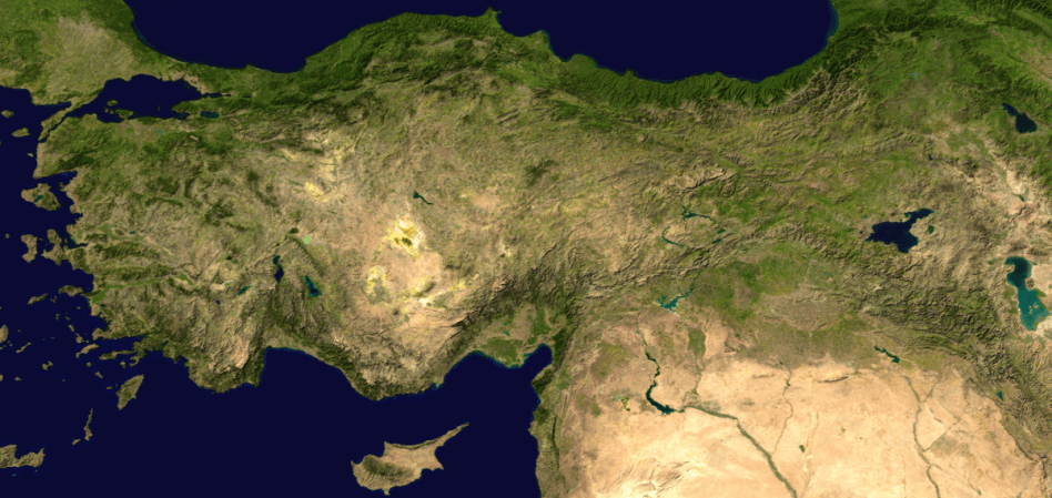 satellit bild von turkei