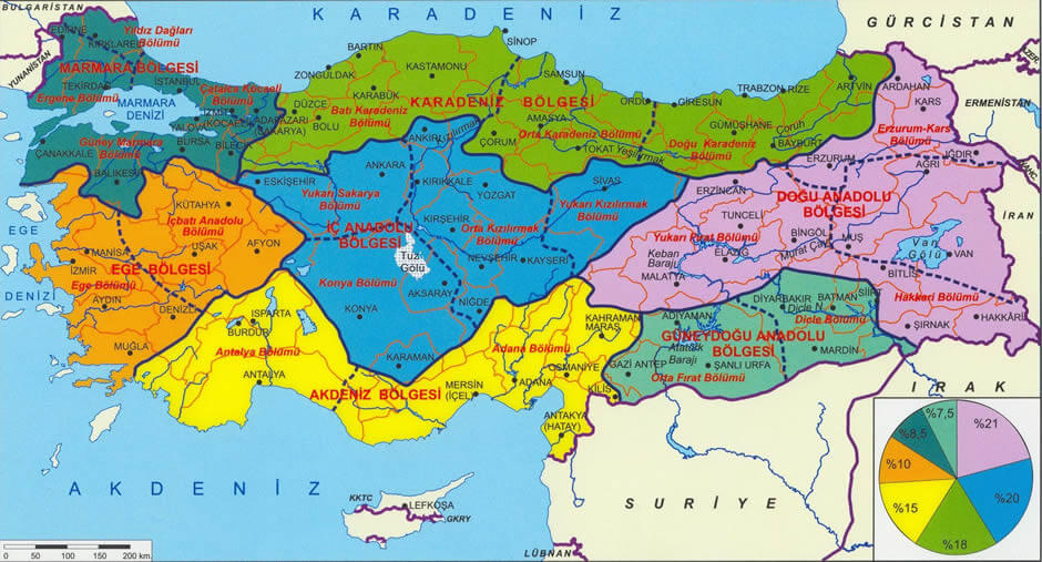 turkei provinzen karte