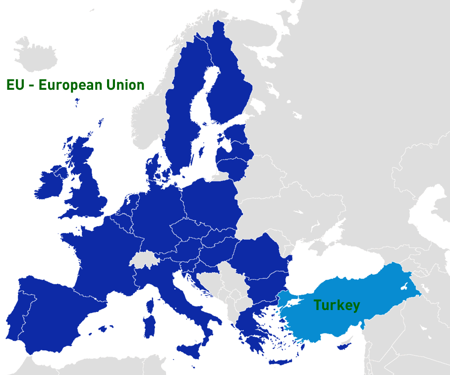 turkei eu europaan union karte