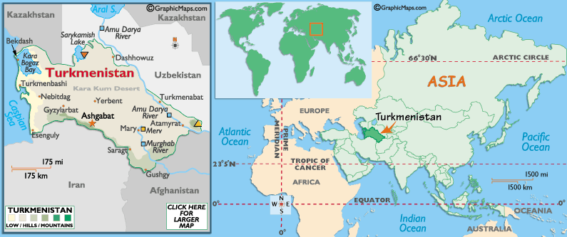 karte von Turkmenistan