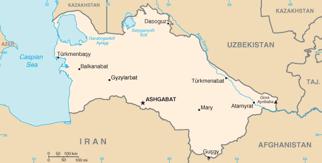 turkmenistan karte