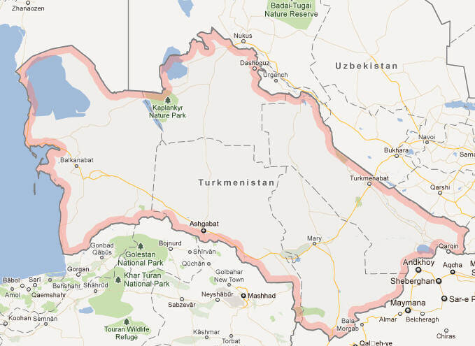 Turkmenistan karten
