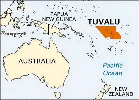 tuvalu australisch karte