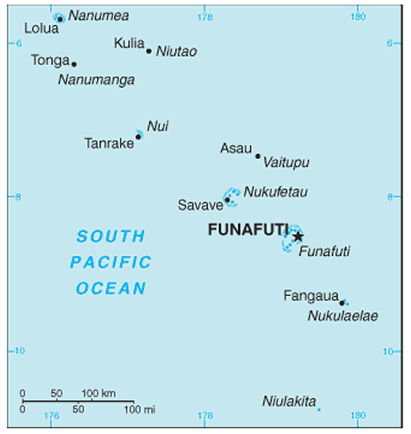 tuvalu lage karte