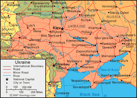 karte von Ukraine