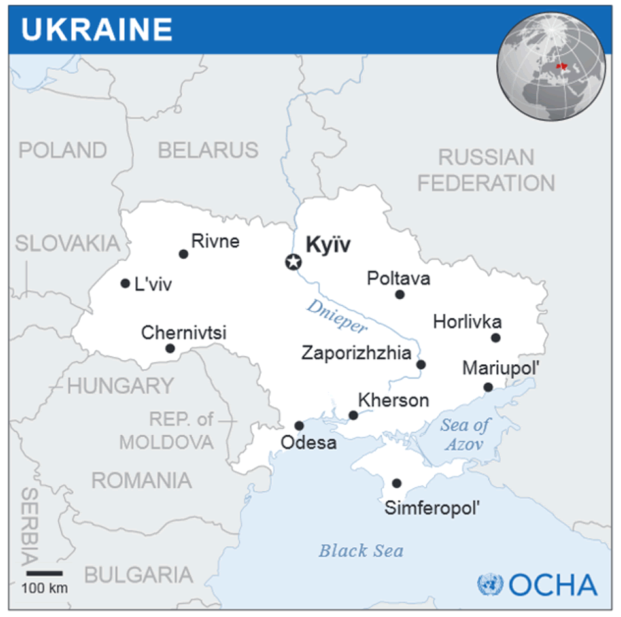 ukraine lage karte