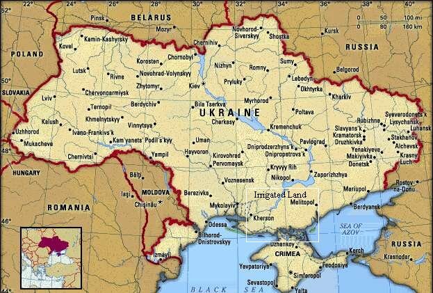 ukraine physikalisch karte