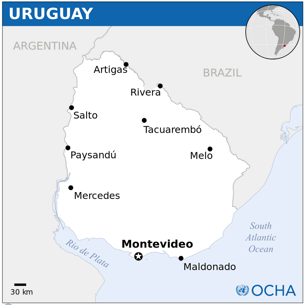 uruguay lage karte