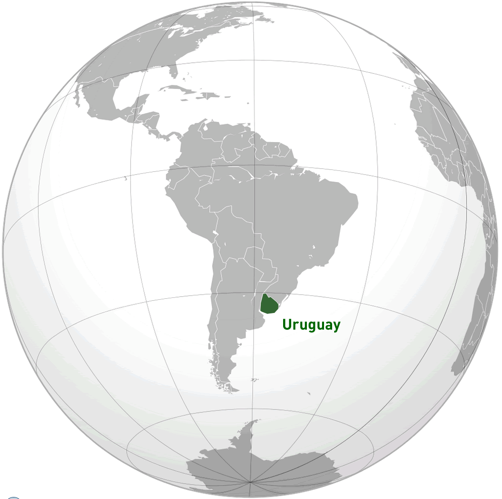 wo ist uruguay im dem welt