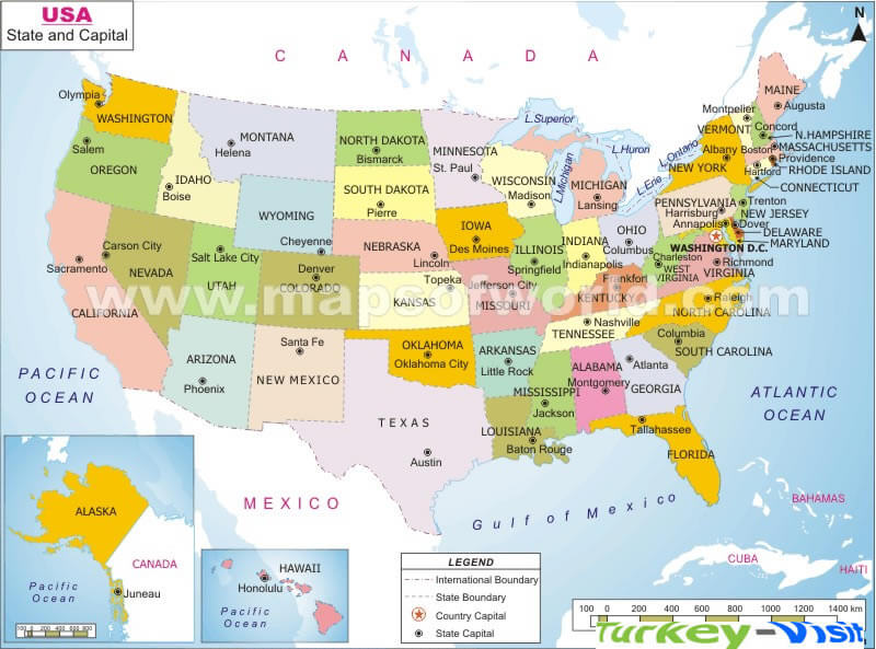 Karte von USA