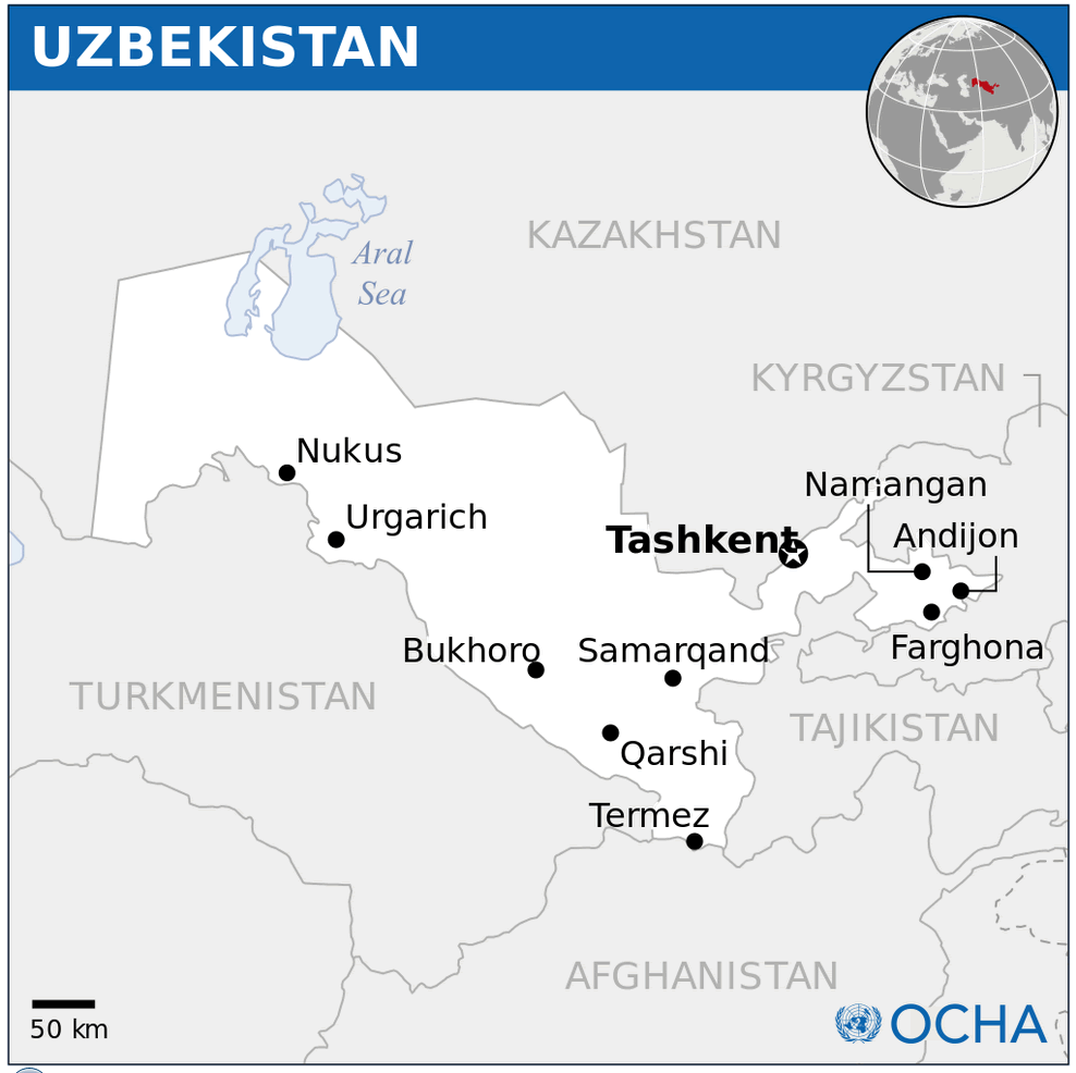 usbekistan lage karte