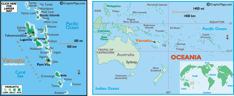 karte von Vanuatu