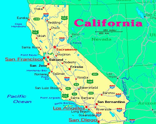 staat karte von california