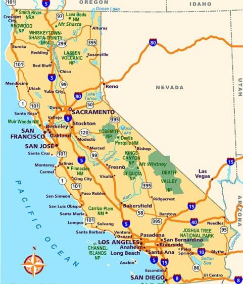 strase karte california