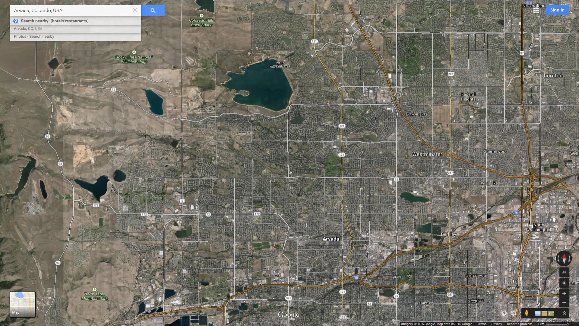 arvada karte colorado us satellit