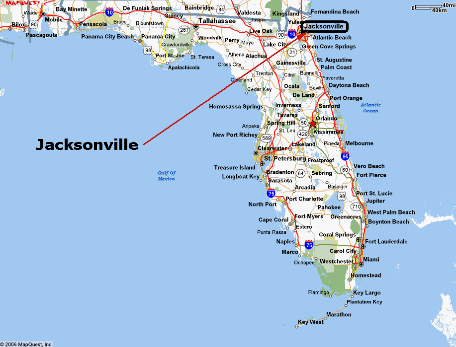 jacksonville florida karte