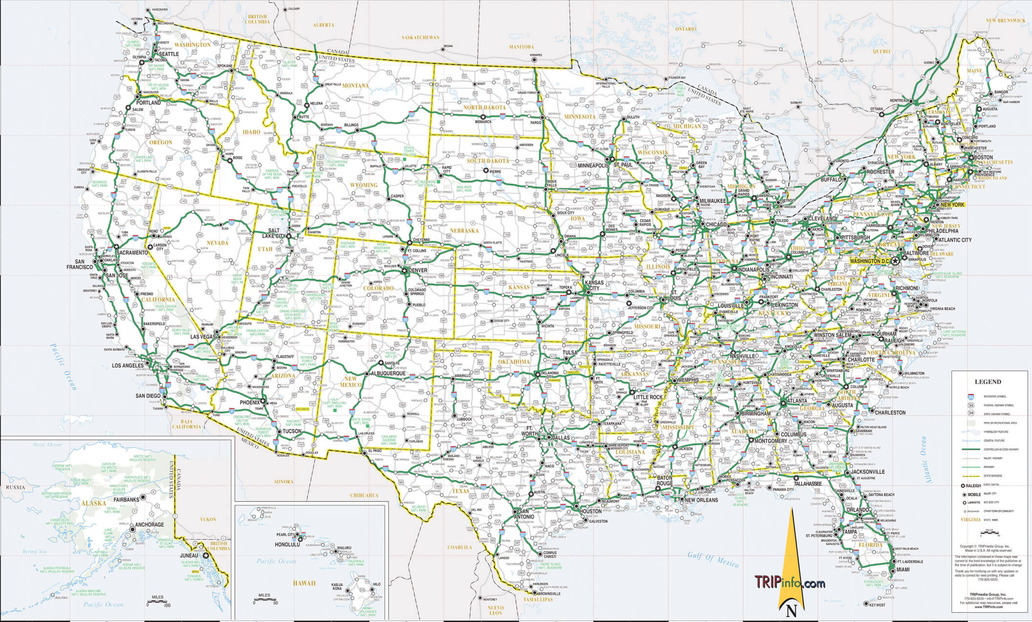 land karte der Vereinigte Staaten von amerika