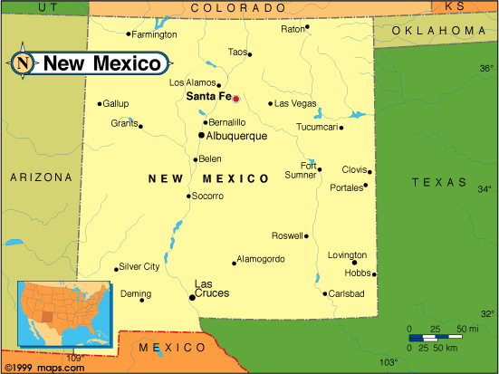 new mexiko karte