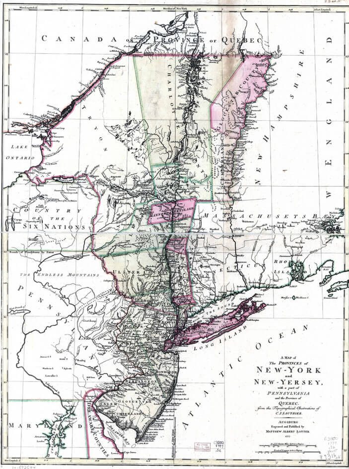 new york historisch karte 1777