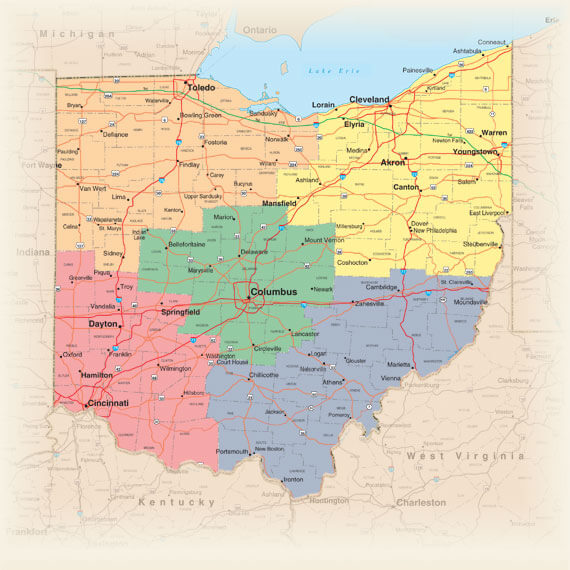 karte ohio