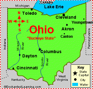 stadte karte von ohio