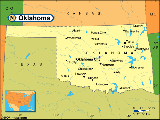 oklahoma karte