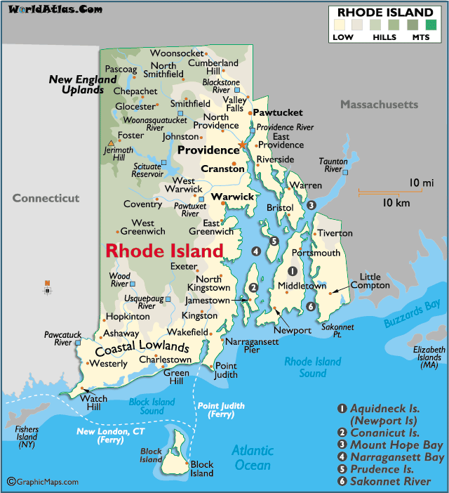 Rhode insel stadt karte