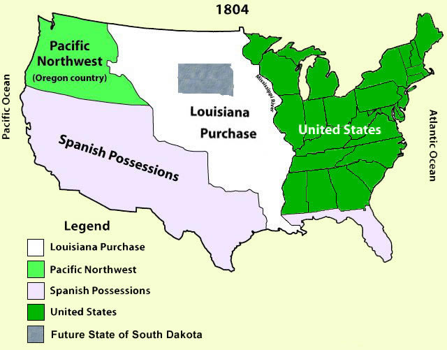 Vereinigte Staaten karte 1804