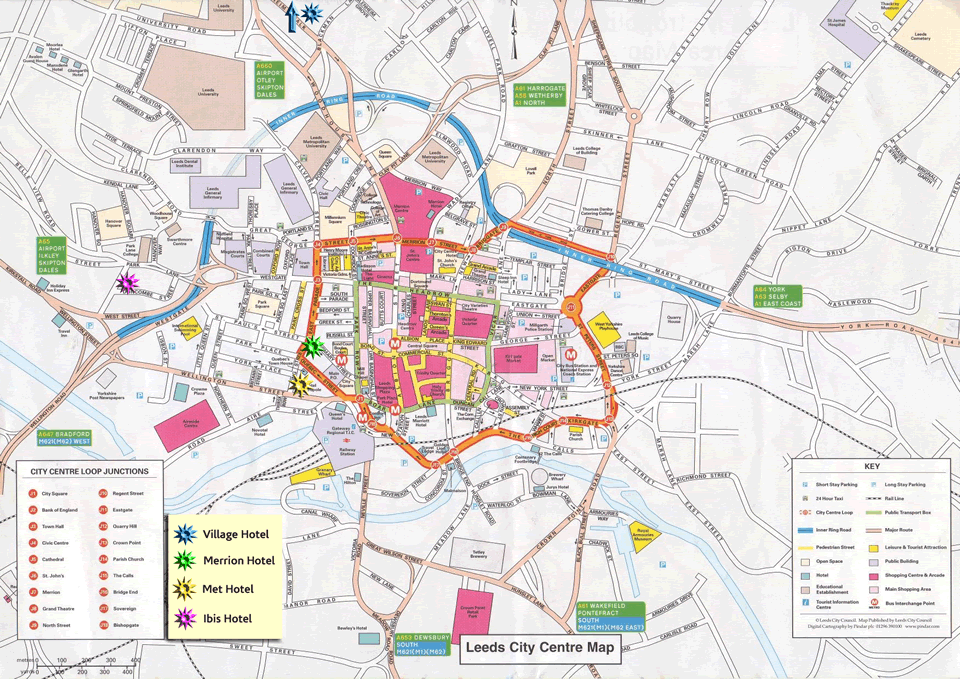 Leeds Tourist karte