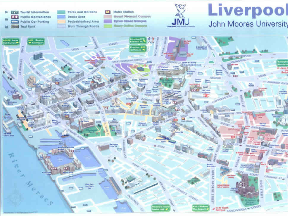 Liverpool John Moores University karte