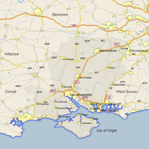 Portsmouth regionen karte