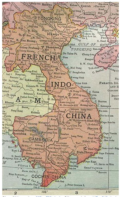 vietnam french indo china karte