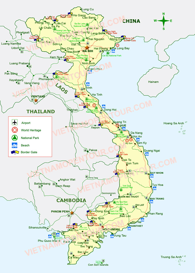 vietnam karte thailand laos