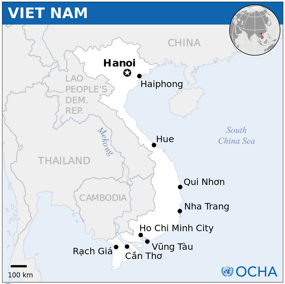 vietnam lage karte